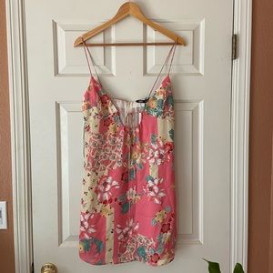 Zara “Satin effect print dress”